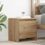vidaXL Dulap de noapte stejar artizanal 45 x 34 x 44.5 cm vidaXL Dulap de noapte stejar artizanal 45 x 34 x 44.5 cm