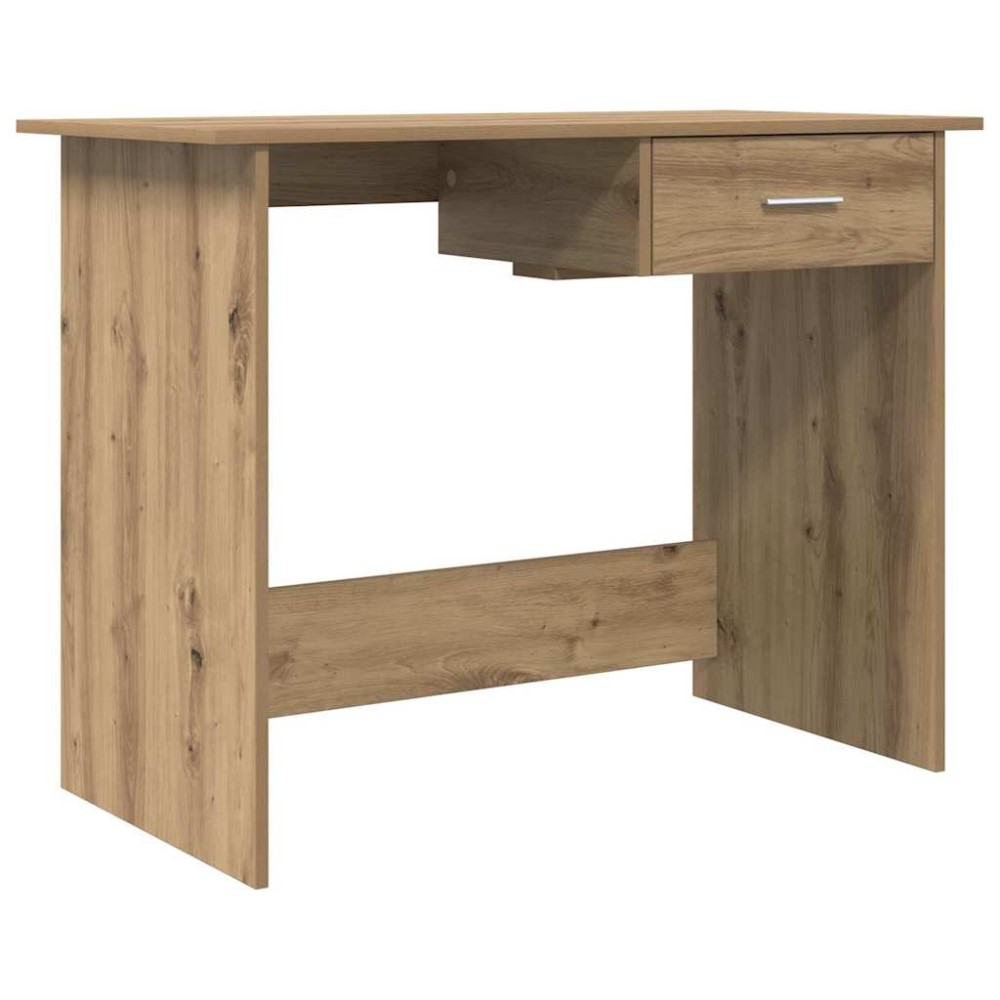 vidaXL Birou cu sertar stejar artizanal 100 x 50 x 76 cm Lemn compozit