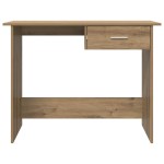 vidaXL Birou cu sertar stejar artizanal 100 x 50 x 76 cm Lemn compozit vidaXL Birou cu sertar stejar artizanal 100 x 50 x 76 cm Lemn compozit