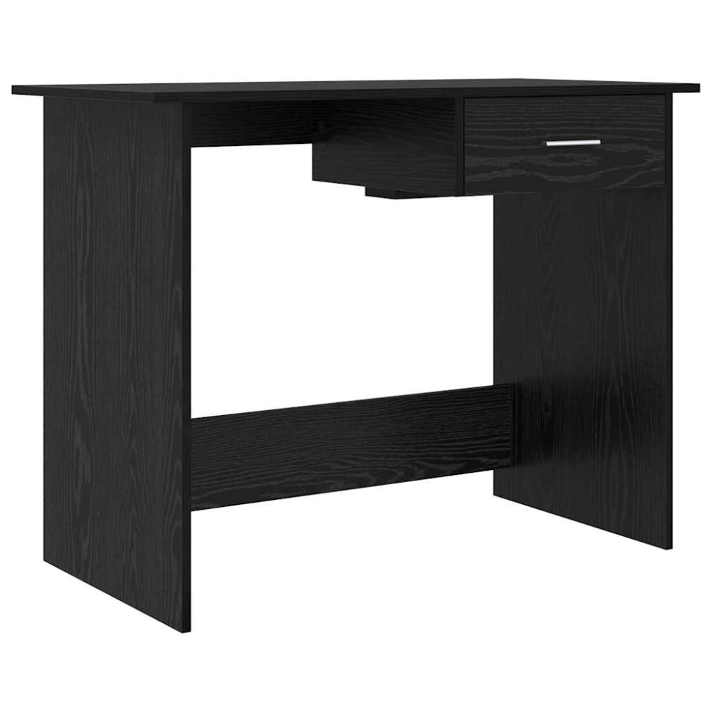 vidaXL Birou cu sertar Stejar negru 100 x 50 x 76 cm Lemn compozit