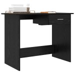 vidaXL Birou cu sertar Stejar negru 100 x 50 x 76 cm Lemn compozit vidaXL Birou cu sertar Stejar negru 100 x 50 x 76 cm Lemn compozit