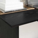 vidaXL Birou cu sertar Stejar negru 100 x 50 x 76 cm Lemn compozit vidaXL Birou cu sertar Stejar negru 100 x 50 x 76 cm Lemn compozit