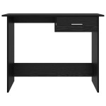 vidaXL Birou cu sertar Stejar negru 100 x 50 x 76 cm Lemn compozit vidaXL Birou cu sertar Stejar negru 100 x 50 x 76 cm Lemn compozit
