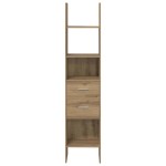 vidaXL Dulap pentru cărți stejar artizanal 40 x 35 x 180 cm vidaXL Dulap pentru cărți stejar artizanal 40 x 35 x 180 cm