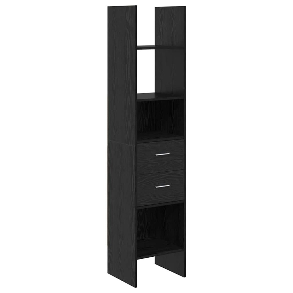 vidaXL Dulap pentru cărți Stejar negru 40 x 35 x 180 cm Lemn compozit