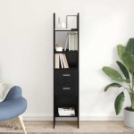 vidaXL Dulap pentru cărți Stejar negru 40 x 35 x 180 cm Lemn compozit vidaXL Dulap pentru cărți Stejar negru 40 x 35 x 180 cm Lemn compozit