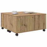 vidaXL Masă de cafea stejar artizanal 75 x 75 x 38 cm Lemn compozit vidaXL Masă de cafea stejar artizanal 75 x 75 x 38 cm Lemn compozit