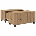 vidaXL Masă de cafea stejar artizanal 75 x 75 x 38 cm Lemn compozit vidaXL Masă de cafea stejar artizanal 75 x 75 x 38 cm Lemn compozit