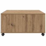 vidaXL Masă de cafea stejar artizanal 75 x 75 x 38 cm Lemn compozit vidaXL Masă de cafea stejar artizanal 75 x 75 x 38 cm Lemn compozit