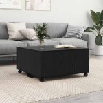 vidaXL Masă de cafea Stejar negru 75 x 75 x 38 cm Lemn compozit vidaXL Masă de cafea Stejar negru 75 x 75 x 38 cm Lemn compozit