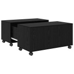 vidaXL Masă de cafea Stejar negru 75 x 75 x 38 cm Lemn compozit vidaXL Masă de cafea Stejar negru 75 x 75 x 38 cm Lemn compozit