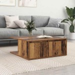 vidaXL Masă de cafea Lemn vechi 80 x 80 x 31 cm Lemn compozit vidaXL Masă de cafea Lemn vechi 80 x 80 x 31 cm Lemn compozit