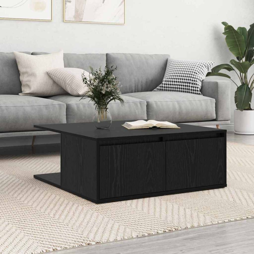vidaXL Masă de cafea Stejar negru 80 x 80 x 31 cm Lemn compozit