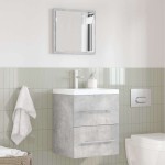vidaXL Dulap de Baie Gri Betonal 41 x 38.5 x 48 cm Lemn compozit