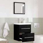 vidaXL Dulap de Baie Stejar negru 41 x 38.5 x 48 cm Lemn compozit