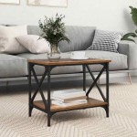 vidaXL Masă laterală Lemn vechi 55 x 38 x 45 cm Lemn compozit