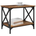 vidaXL Masă laterală Lemn vechi 55 x 38 x 45 cm Lemn compozit