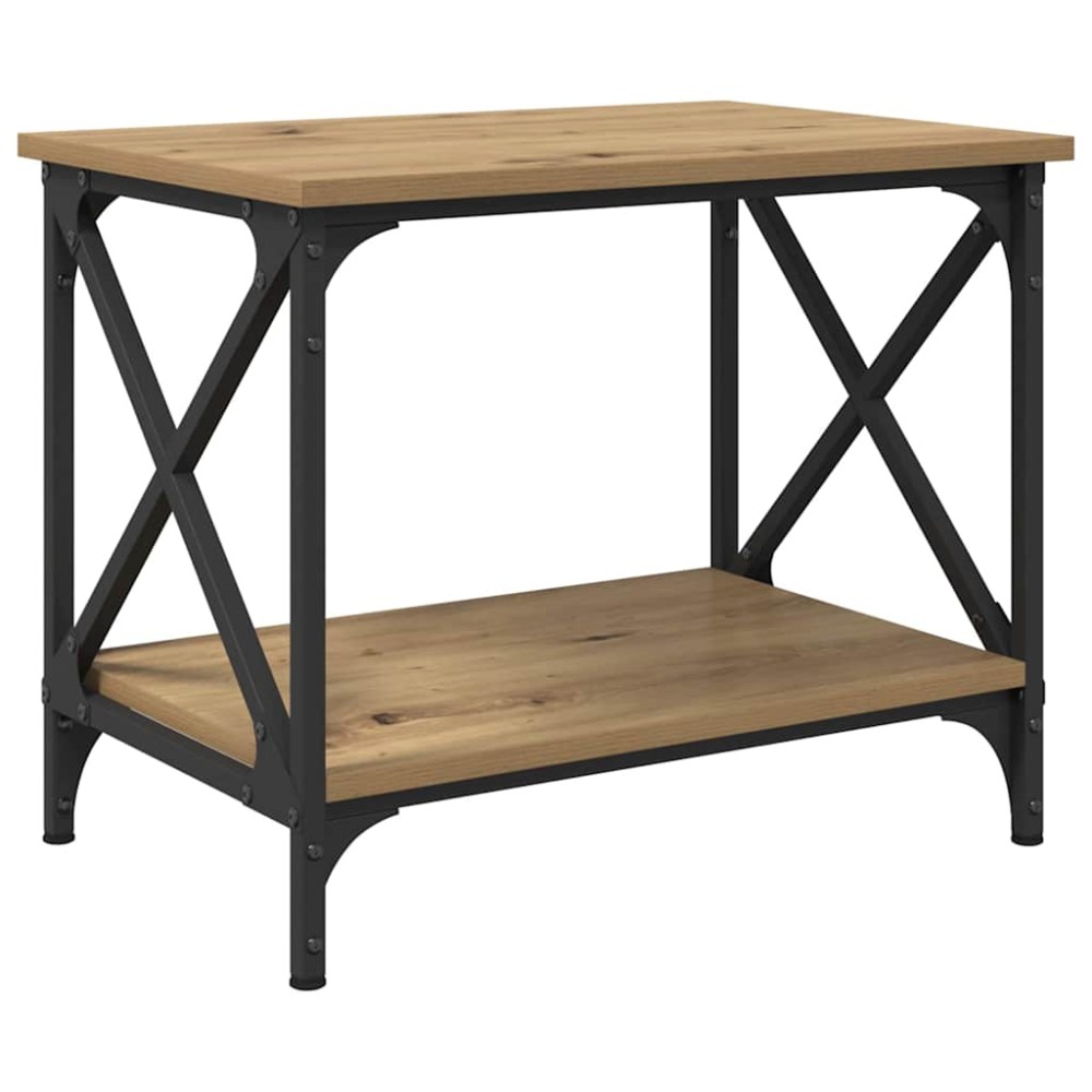 vidaXL Masă laterală stejar artizanal 55 x 38 x 45 cm Lemn compozit