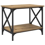 vidaXL Masă laterală stejar artizanal 55 x 38 x 45 cm Lemn compozit vidaXL Masă laterală stejar artizanal 55 x 38 x 45 cm Lemn compozit