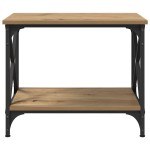 vidaXL Masă laterală stejar artizanal 55 x 38 x 45 cm Lemn compozit vidaXL Masă laterală stejar artizanal 55 x 38 x 45 cm Lemn compozit
