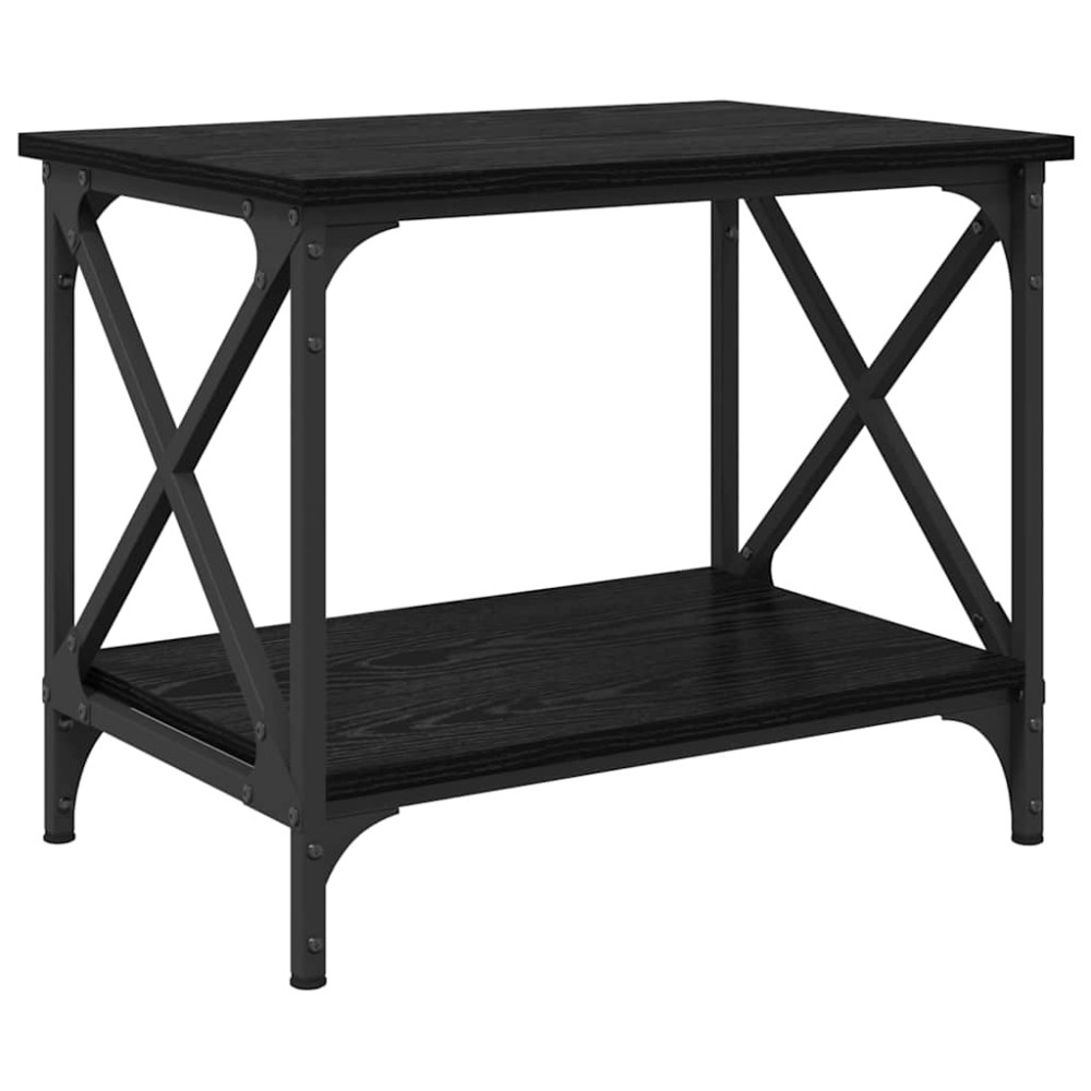 vidaXL Masă laterală Stejar negru 55 x 38 x 45 cm Lemn compozit