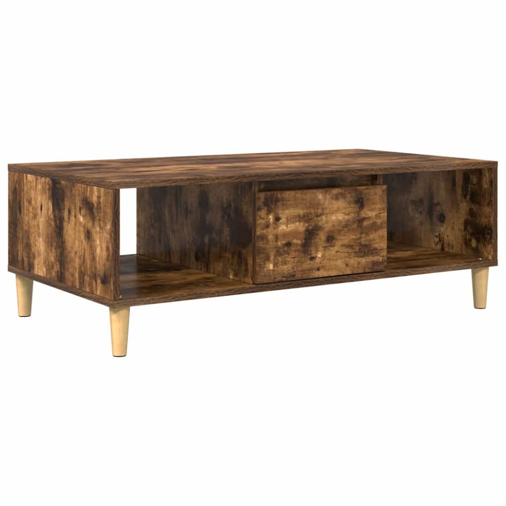 vidaXL cu depozitare cu ușă Stejar afumat 103.5 x 60 x 35 cm Lemn compozit