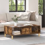 vidaXL cu depozitare cu ușă Stejar afumat 103.5 x 60 x 35 cm Lemn compozit vidaXL cu depozitare cu ușă Stejar afumat 103.5 x 60 x 35 cm Lemn compozit