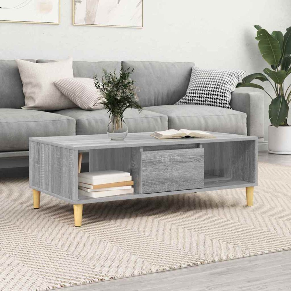 vidaXL cu depozitare cu ușă sonoma gri 103.5 x 60 x 35 cm Lemn compozit