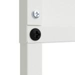 vidaXL Panou Decorativ de Grădină Alb 32 x 140 cm Oțel laminat la rece