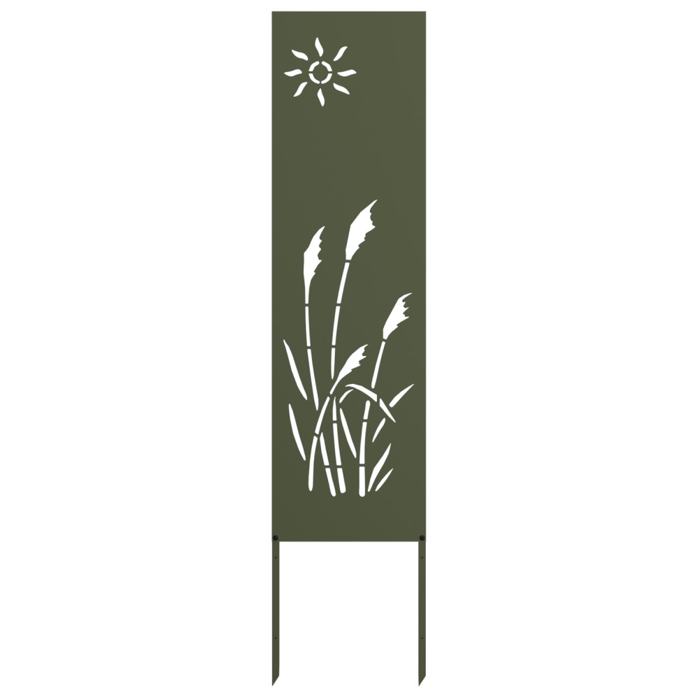 vidaXL Panou Decorativ de Grădină Verde oliv 32 x 140 cm