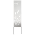 vidaXL Panou Decorativ de Grădină Argintiu 32 x 140 cm Oțel inoxidabil vidaXL Panou Decorativ de Grădină Argintiu 32 x 140 cm Oțel inoxidabil