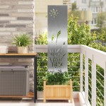vidaXL Panou Decorativ de Grădină Argintiu 32 x 140 cm Oțel inoxidabil vidaXL Panou Decorativ de Grădină Argintiu 32 x 140 cm Oțel inoxidabil