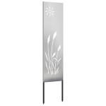 vidaXL Panou Decorativ de Grădină Argintiu 32 x 140 cm Oțel inoxidabil vidaXL Panou Decorativ de Grădină Argintiu 32 x 140 cm Oțel inoxidabil
