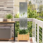 vidaXL Panou Decorativ de Grădină Argintiu 32 x 140 cm Oțel galvanizat vidaXL Panou Decorativ de Grădină Argintiu 32 x 140 cm Oțel galvanizat