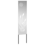 vidaXL Panou Decorativ de Grădină Argintiu 32 x 140 cm Oțel galvanizat vidaXL Panou Decorativ de Grădină Argintiu 32 x 140 cm Oțel galvanizat