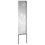 vidaXL Panou Decorativ de Grădină Argintiu 32 x 140 cm Oțel galvanizat vidaXL Panou Decorativ de Grădină Argintiu 32 x 140 cm Oțel galvanizat