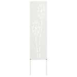 vidaXL Panou Decorativ de Grădină Alb 32 x 140 cm Oțel laminat la rece vidaXL Panou Decorativ de Grădină Alb 32 x 140 cm Oțel laminat la rece