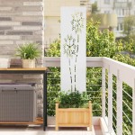 vidaXL Panou Decorativ de Grădină Alb 32 x 140 cm Oțel laminat la rece vidaXL Panou Decorativ de Grădină Alb 32 x 140 cm Oțel laminat la rece