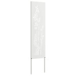 vidaXL Ecran de intimitate pentru grădină Floral Alb 32 x 140 cm