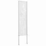 vidaXL Ecran de intimitate pentru grădină Floral Alb 32 x 140 cm