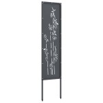 vidaXL Ecran de intimitate pentru grădină Floral Antracit 32 x 140 cm