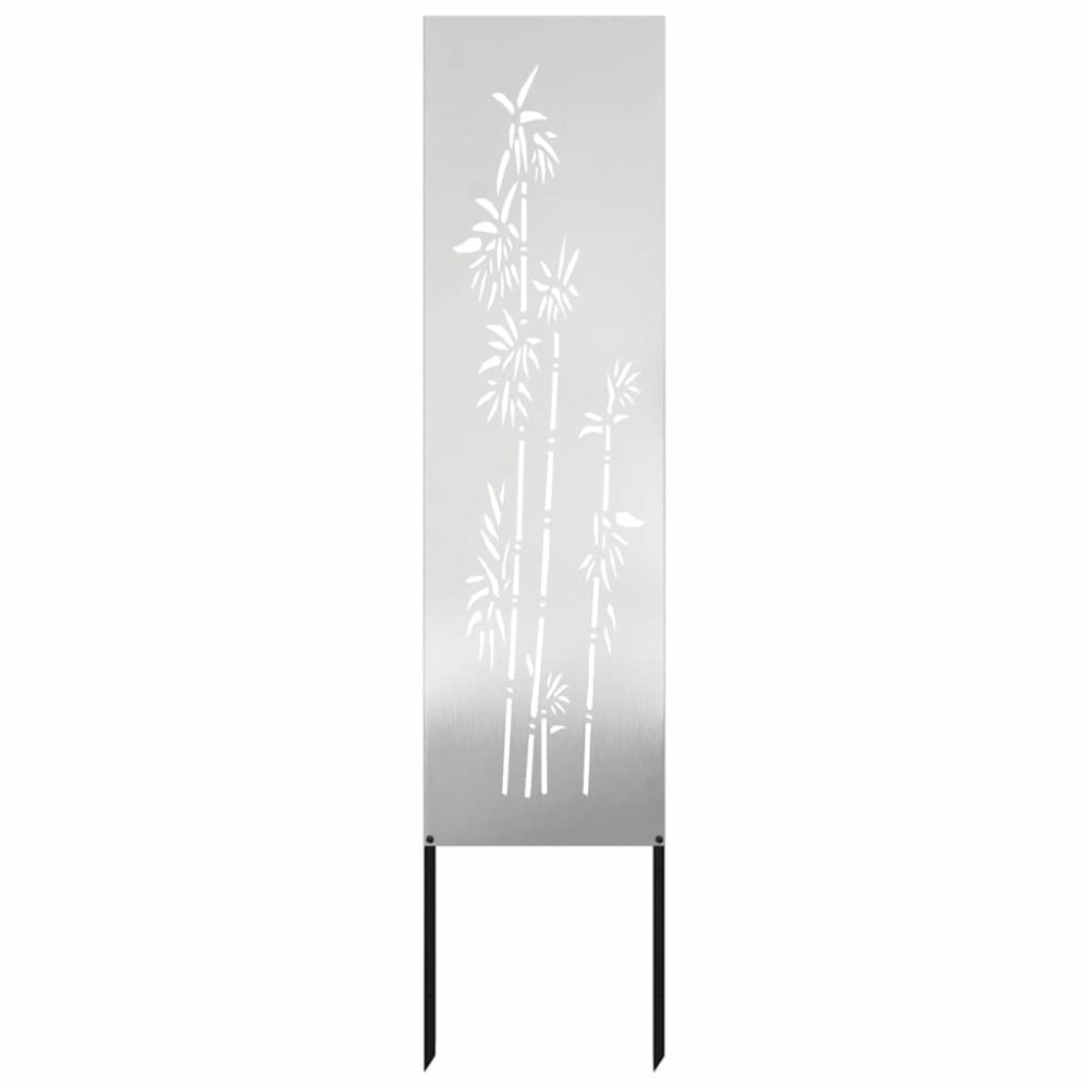 vidaXL Ecran de intimitate pentru grădină Floral Argintiu 32 x 140 cm