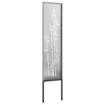 vidaXL Ecran de intimitate pentru grădină Floral Argintiu 32 x 140 cm
