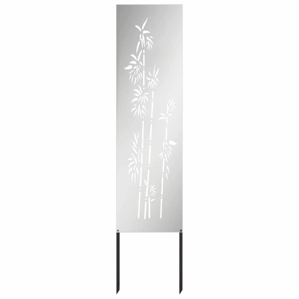 vidaXL Ecran de intimitate pentru grădină Floral Argintiu 32 x 140 cm