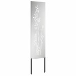 vidaXL Ecran de intimitate pentru grădină Floral Argintiu 32 x 140 cm