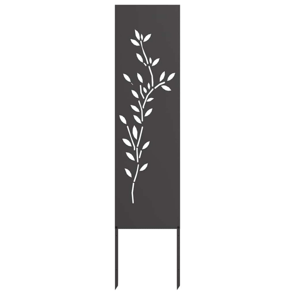 vidaXL Panou Decorativ de Grădină Negru 32 x 140 cm