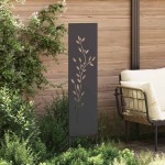 vidaXL Panou Decorativ de Grădină Negru 32 x 140 cm
