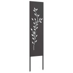 vidaXL Panou Decorativ de Grădină Negru 32 x 140 cm