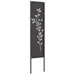 vidaXL Panou Decorativ de Grădină Negru 32 x 140 cm