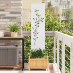 vidaXL Panou Decorativ de Grădină Alb 32 x 140 cm Oțel laminat la rece vidaXL Panou Decorativ de Grădină Alb 32 x 140 cm Oțel laminat la rece